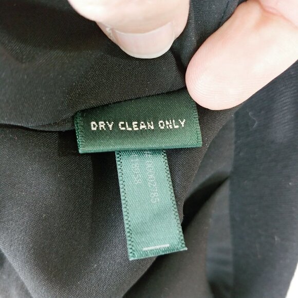 Lauren Ralph Lauren Ponte Knit Short Trumpet Skirt 6‎ Black Classic Office - Picture 6 of 7